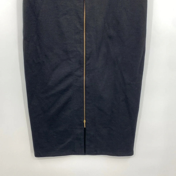 Matthildur Zip Up Strapless Tube Midi Skirt Womens Size Large Black High Rise - Picture 2 of 12